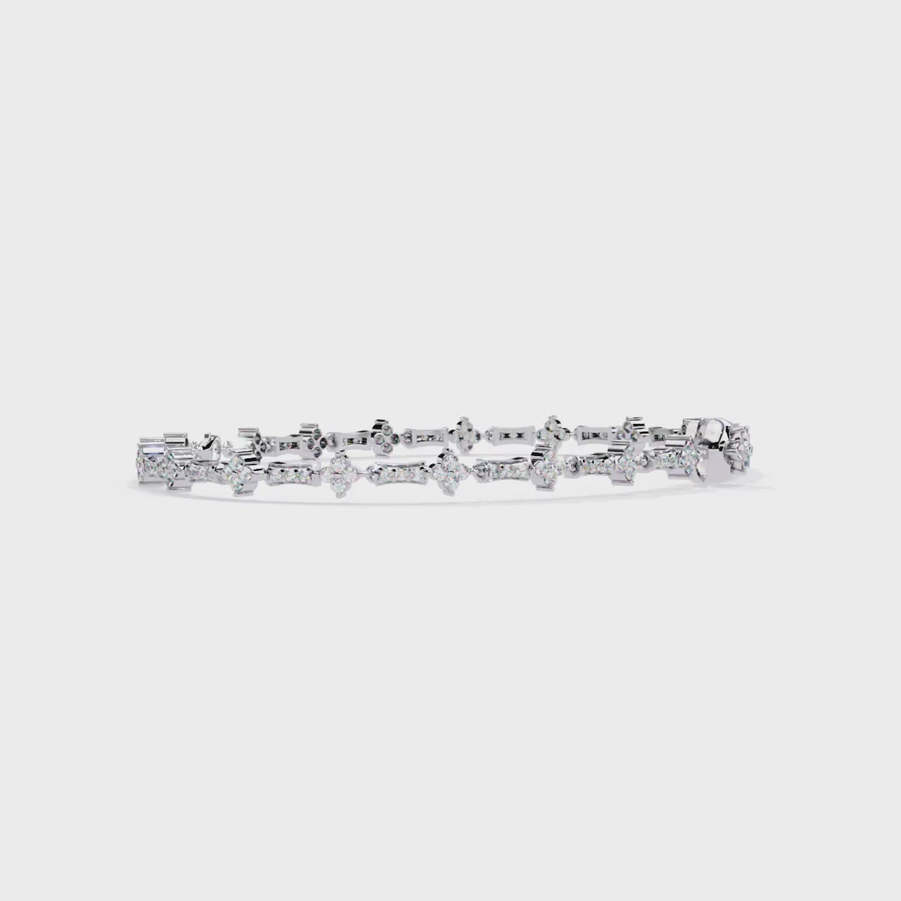 Fabulous Lab Grown Diamond Bracelet With 18k Gold