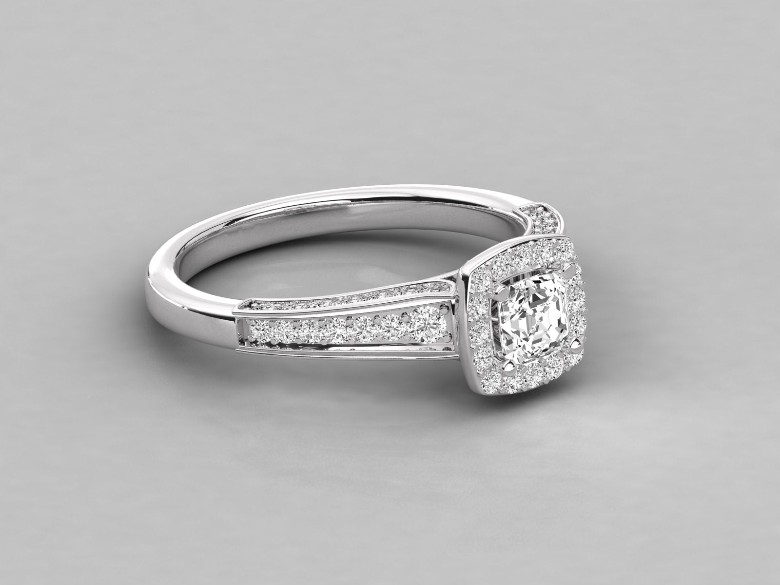10K GOLD SOLITAIRE LAB GROWN DIAMOND LADIES  RING.