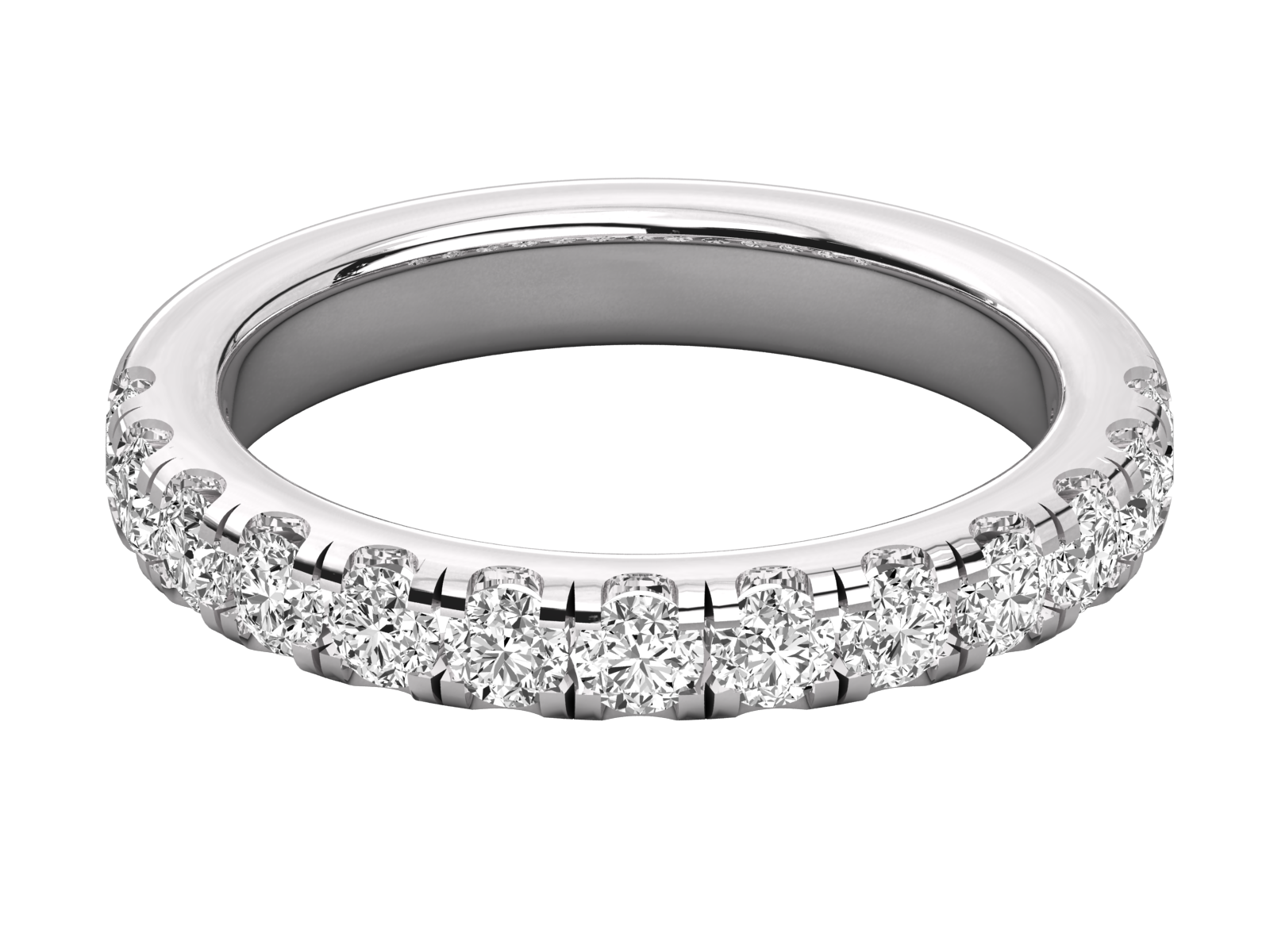 10K GOLD  LAB GROWN DIAMOND LADIES BAND RING.