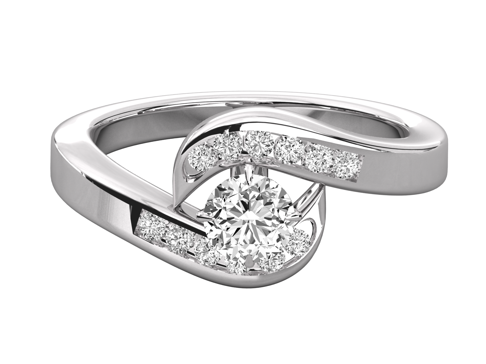 10K GOLD SOLITAIRE  LAB GROWN DIAMOND LADIES RING.