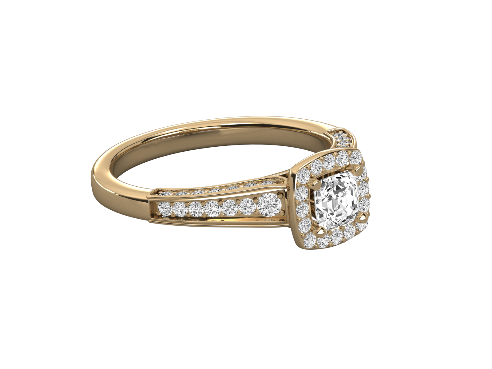10K GOLD SOLITAIRE LAB GROWN DIAMOND LADIES  RING.