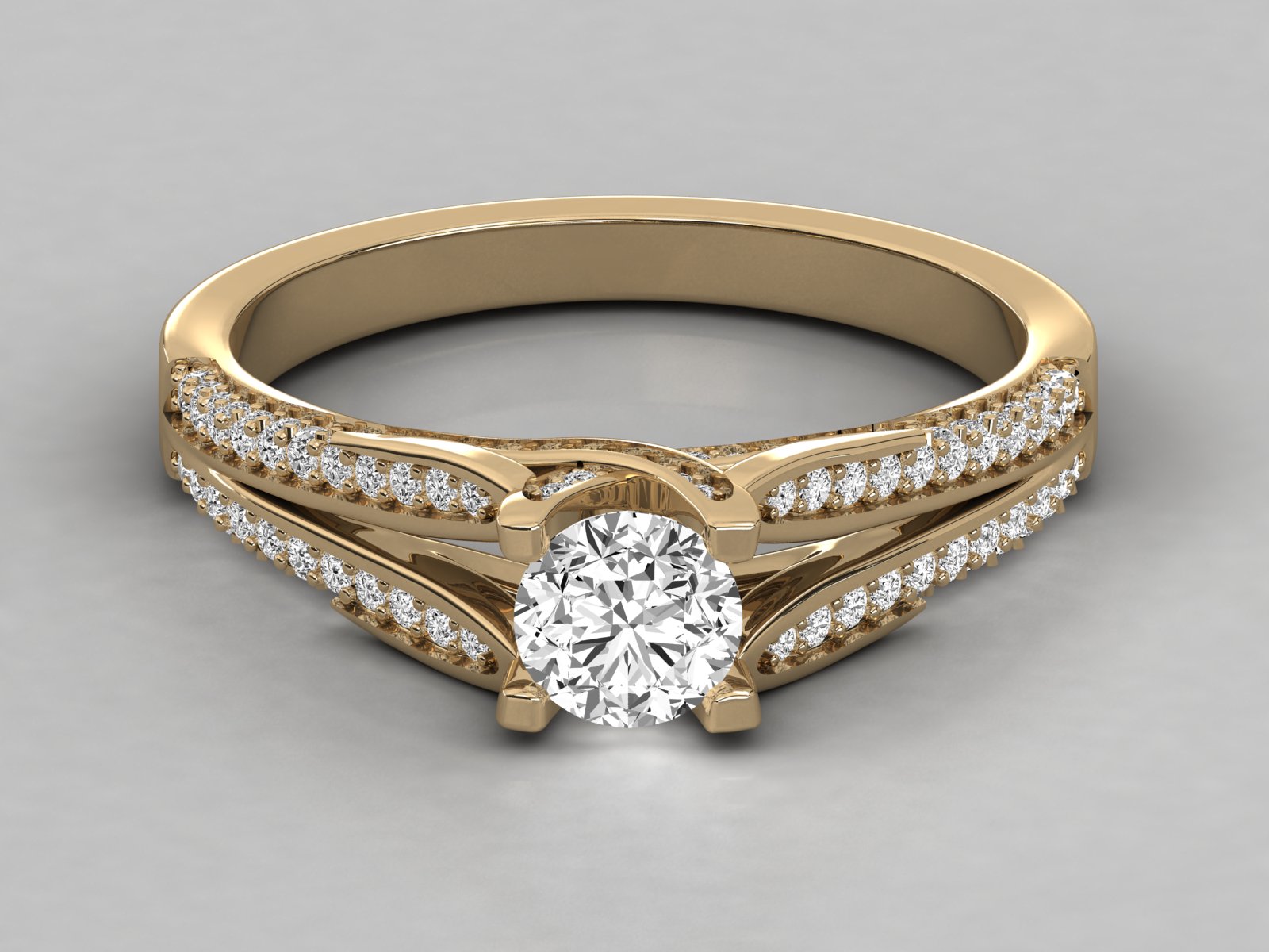 10K GOLD SOLITAIRE  LAB GROWN DIAMOND  BRILLIANT RING.